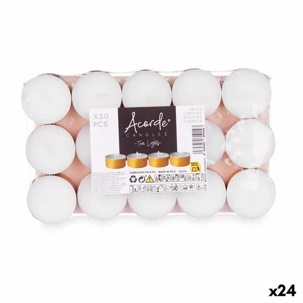Set med levande ljus Acorde Tea Lights (24 antal)