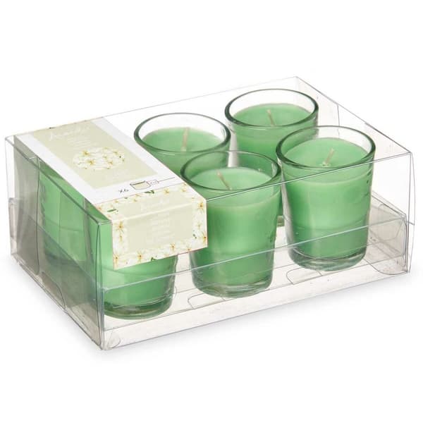 Set med Doftljus Acorde 48-H-AR Jasmin Glas (12 antal)