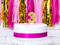 Miniatyrbillede 2 af 2: Lys nummer "3" Guldglimmer