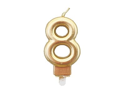 Ljus nummer ""8"" Guld