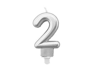 Ljus nummer ""2"" Silver