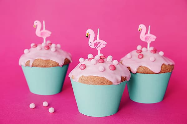 Fødselsdagslys FLAMINGO 5 stk.