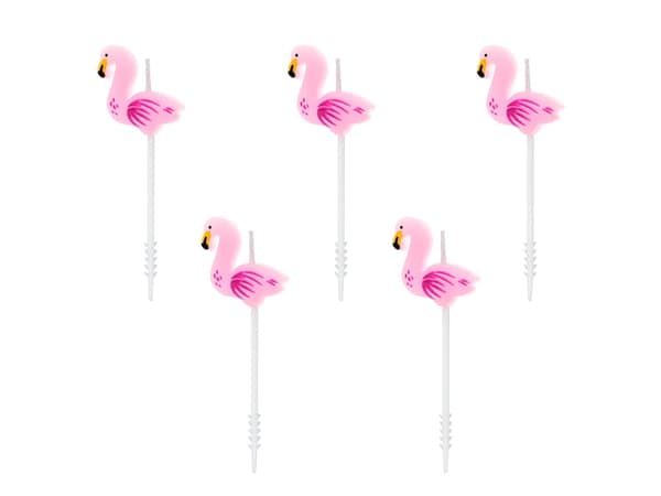 Fødselsdagslys FLAMINGO 5 stk.