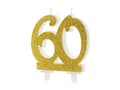 Miniatyrbild 1 av 3: Födelsedagsljus NUMMER 60 GULDGLITTER