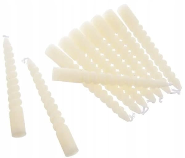 Sæt med 10 mini-bordlys cremefarvede 10 cm