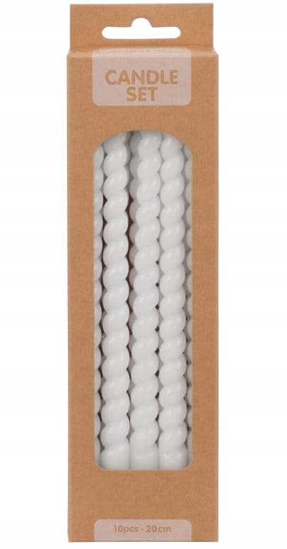 Set med 10 bordsljus, 20 cm tunna, skruvbara