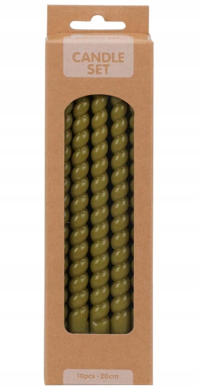 Set med 10 bordsljus, 20 cm tunna, skruvbara
