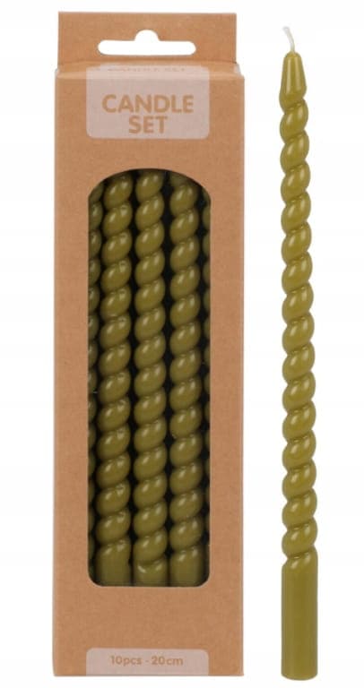Set med 10 bordsljus, 20 cm tunna, skruvbara