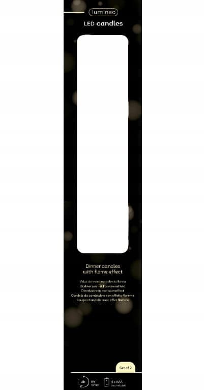 kpl koristeellisia kermanvärisiä LED-pöytäkynttilöitä 2,4 x 24,5 cm