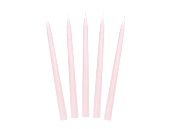 Matt, avsmalnande ljus, ljusrosa, 24 cm (1 förpackning / 10 st.)