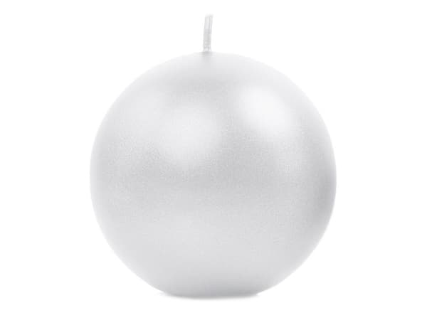 Metallisk ljuskula, pärla, 8 cm (1 förpackning / 6 st.)