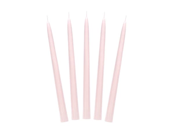 Mat spidslys, dirty pink, 24 cm (1 pakke / 10 stk.)