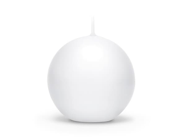 Matt ljuskula, vit, 8 cm (1 förpackning / 6 st.)