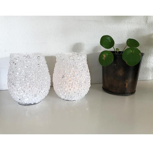 Värmeljushållare i Glas (2 st) Från SIA Home Fashion