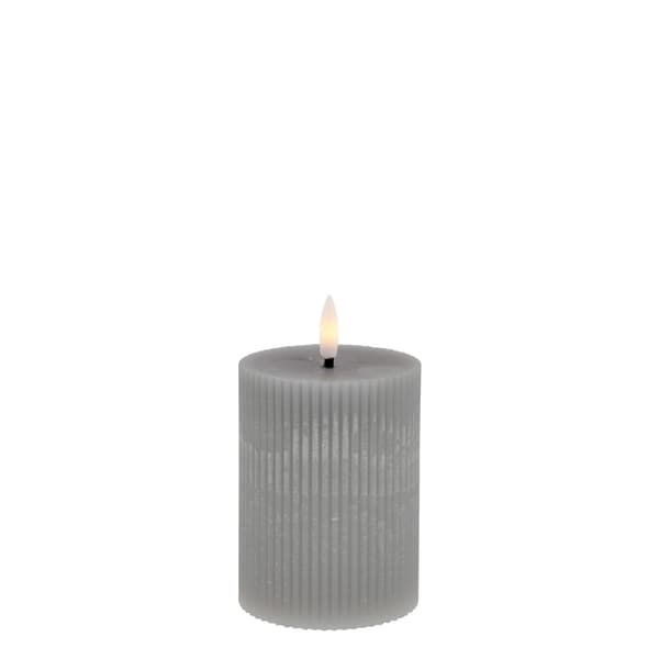 FURNLUX STEARINLJUS LILLIA GRÅ 8CM