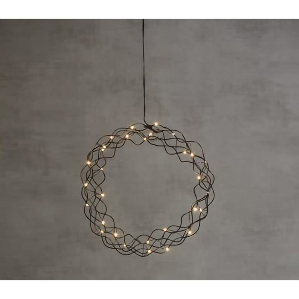 Hängande Dekoration/Ljusslinga Curly - LED - ø48cm - Svart - Star Trading
