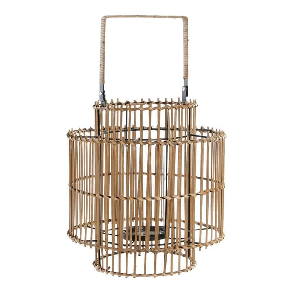 Lysholder DKD Home Decor Metall Bambus (30 x 30 x 32 cm)