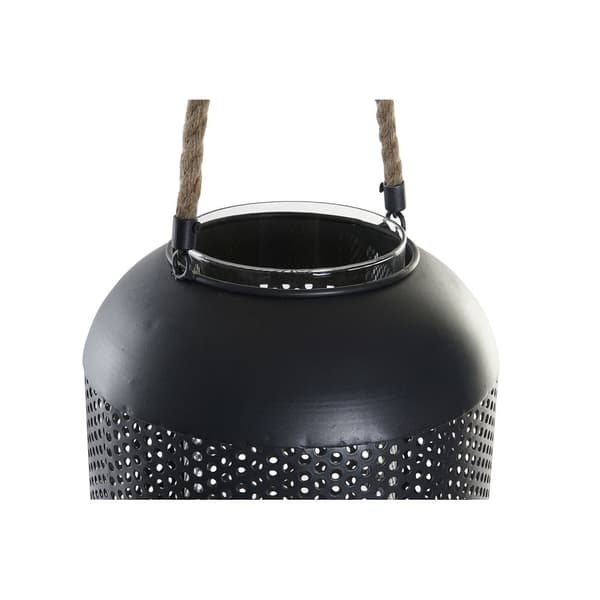 Lysholder DKD Home Decor Svart Metall Tau (22 x 22 x 63 cm)