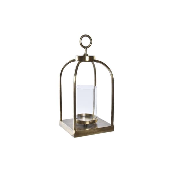 Lanterna DKD Home Decor Krystal Gylden Aluminium (19 x 19 x 43 cm)