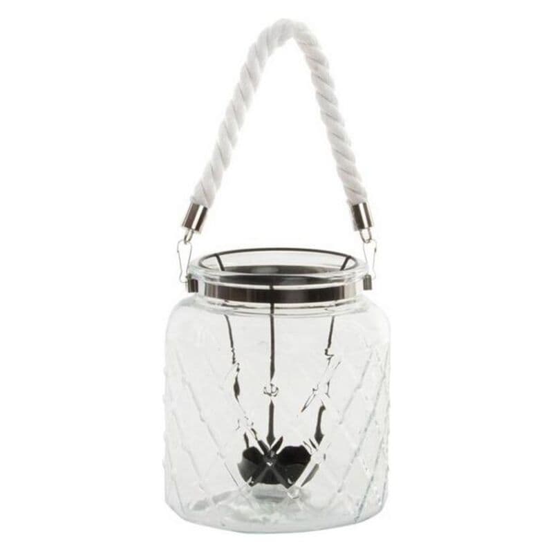Kandelaber DKD Home Decor Bomull Glas Stål Järn (16 x 18 cm)