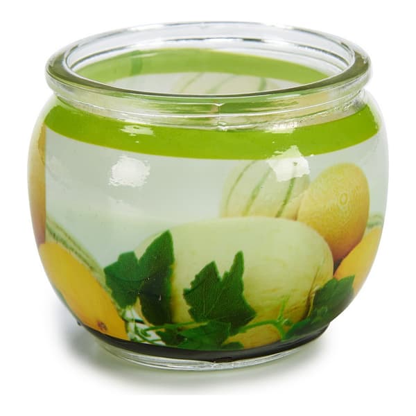 Duftlys Melon Grønn Oransje Glass Voks Krystall
