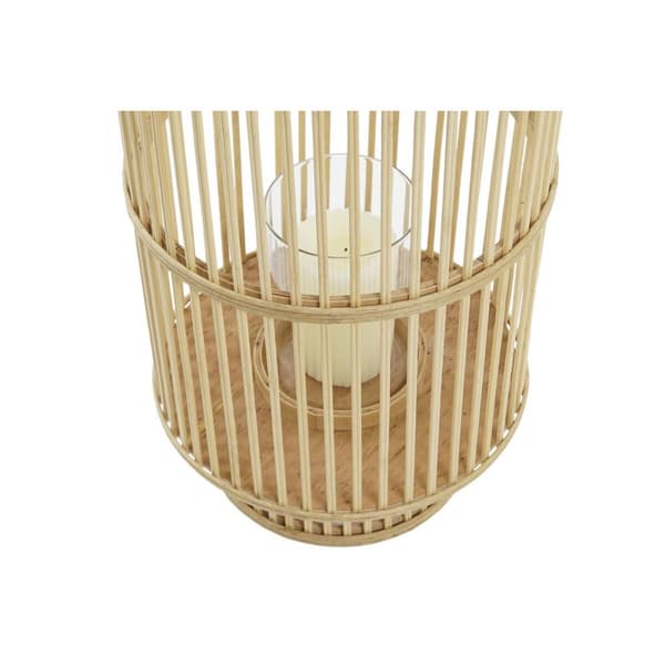 Lysholder DKD Home Decor Krystall Bambus (26 x 26 x 69 cm)