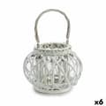 Miniatyrbillede 1 af 2: Lyseholder Hvid flet Glas 30 x 19 x 25,5 cm (6 enheder)