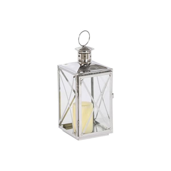 Lyhty Home ESPRIT Sølv Krystall Stål Forkrommet 16 x 15 x 32 cm (2 Deler)