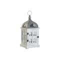 Miniatyrbilde 1 av 5: Lyhty DKD Home Decor Aldret overflate Hvit Grå Tre Krystall 19 x 19 x 42 cm