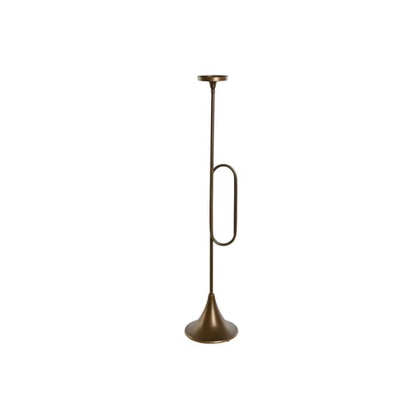 Lysholder Home ESPRIT Gyllen Metall 21 x 21 x 98 cm