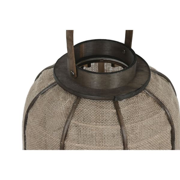 Lysholder Home ESPRIT Naturell Jute Bambus 29,5 x 29,5 x 46 cm