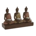 Miniatyrbilde 3 av 4: Lysholder Home ESPRIT Brun Oransje Koral Lime Harpiks 28 x 8,5 x 17 cm