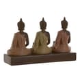 Miniatyrbilde 2 av 4: Lysholder Home ESPRIT Brun Oransje Koral Lime Harpiks 28 x 8,5 x 17 cm
