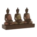 Miniatyrbilde 1 av 4: Lysholder Home ESPRIT Brun Oransje Koral Lime Harpiks 28 x 8,5 x 17 cm