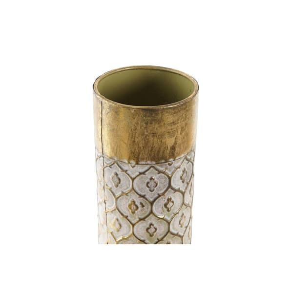 Lysholder DKD Home Decor Gyllen Metall (11 x 11 x 41 cm) (2 unidades)