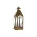 Miniatyrbilde 1 av 5: Lysholder Home ESPRIT Gyllen Metall Krystall 23 x 23 x 48 cm