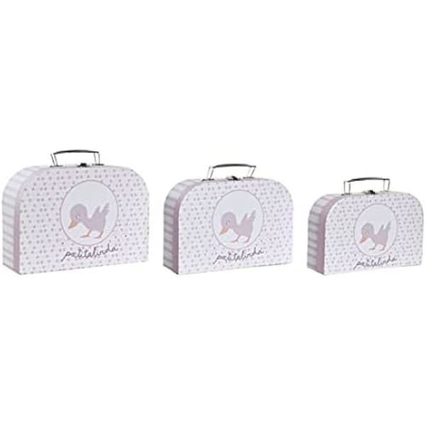 Sats med dekorativa lådor - DKD HOME DECOR - Flerfärgad - Metall - 28 x 9,5 x 20 cm - Modernt stil