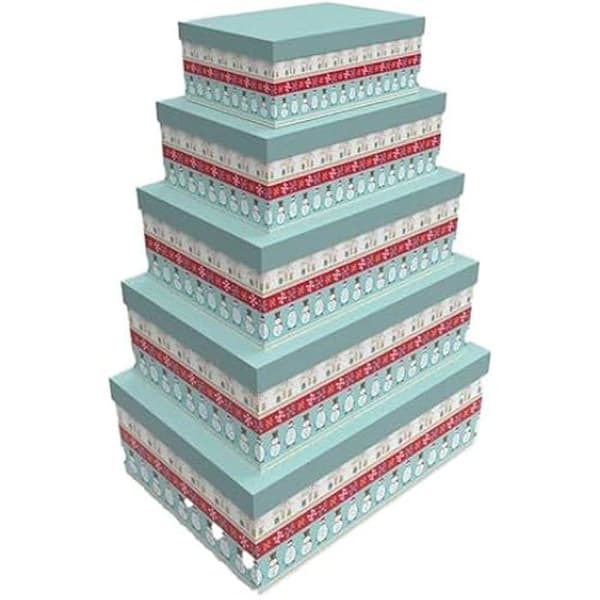 Set med lådor - DKD Home Decor - Flerfärgad - Kartong - 27 x 52 x 37 cm - Barnförvaring