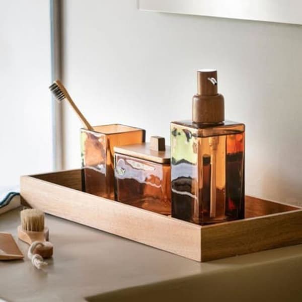 Dekorativ ask - ANDREA HOUSE - Brun - Glas - Elegans - Chic