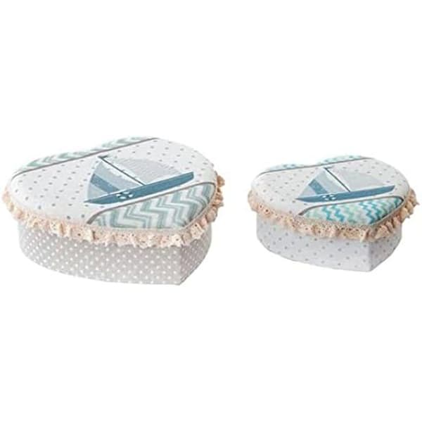Garde-Joias - DEKODONIA - Set om 2 - Polyester - Mått 14,5x6x14,5 cm och 19x10x7 cm - Flerfärgad