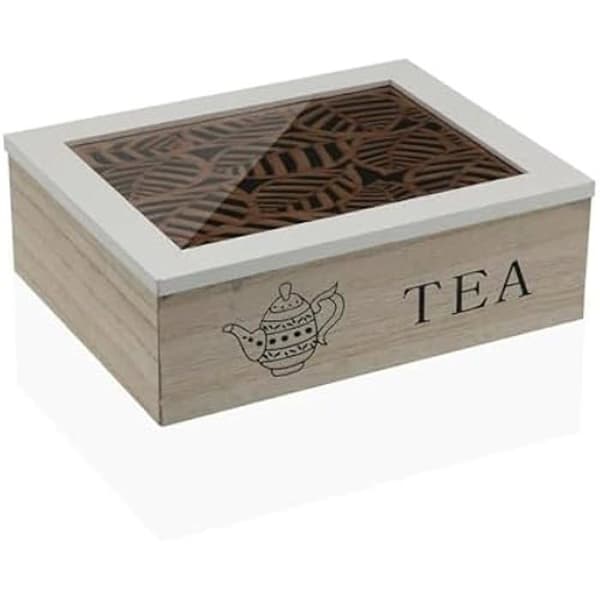 Bok för infusioner - VERSA - Flerfärgad - MDF-trä - 23 x 7,5 x 17,5 cm - Modernt förvaringsutrymme