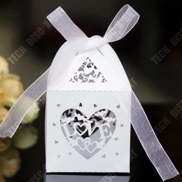 TD® 50 stycken LOVE Favor Box Alla hjärtans dag Bröllop Tillbehör presentskelett Bröllop Bröllop Favor Box