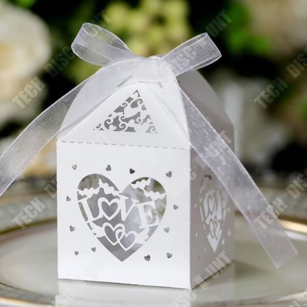 TD® 50 stycken LOVE Favor Box Alla hjärtans dag Bröllop Tillbehör presentskelett Bröllop Bröllop Favor Box