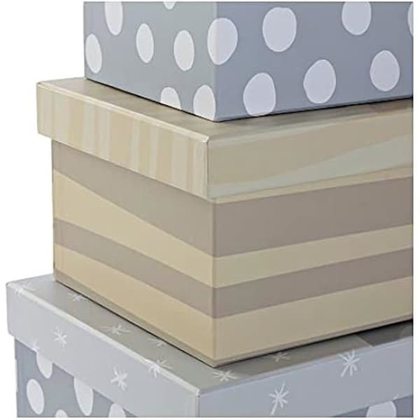 Dekorativa lådor - DKD Home Decor - Set om 6 - Kartong - Dekorativa föremål - Blandat