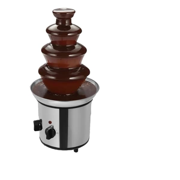 Chokoladefontæne, 4-lags design, 1,8L kapacitet, rustfrit stål konstruktion