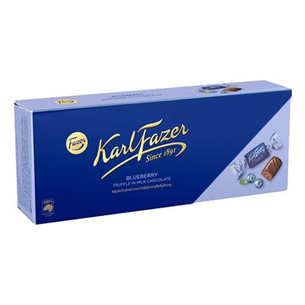 Karl Fazer Blåbærsjokolade i Eske