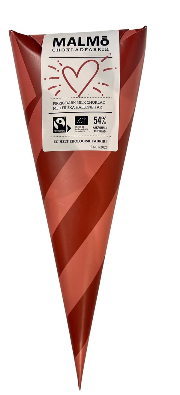 Strut Choklad Kärlek Hallon 90g VEGANSK