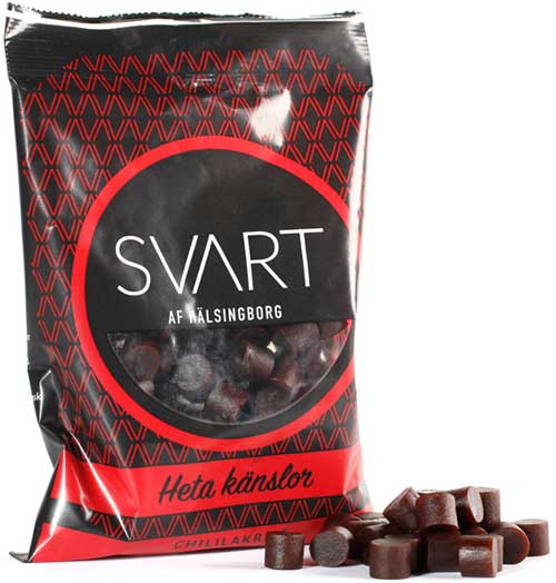 Chililakrits 150 gram påse - Svart af Hälsingborg