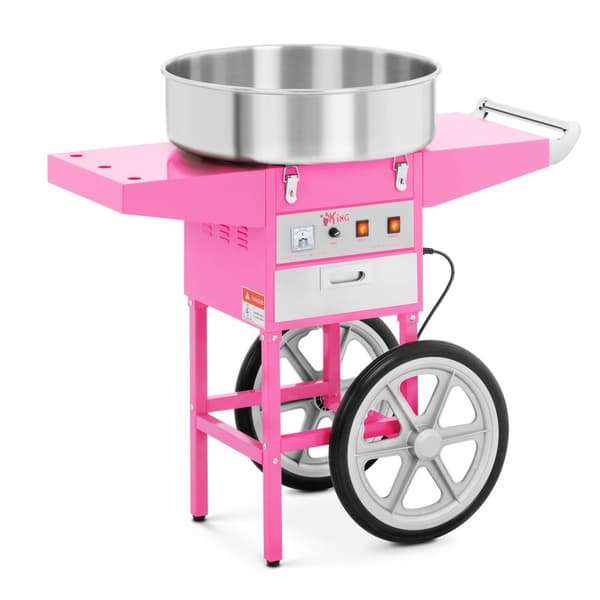 Royal Catering Sockervaddsmaskin - 52 cm - inkl. vagn