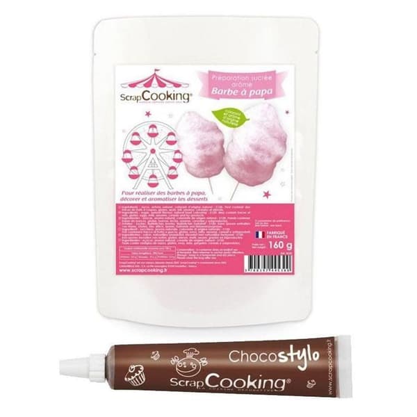 Rosa sockervaddsberedning + Chokladpenna
